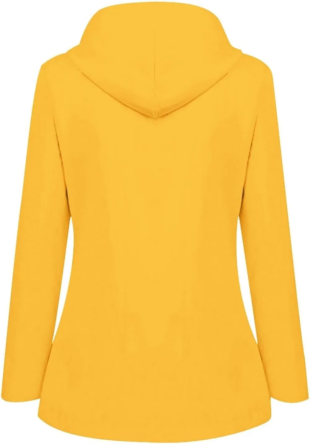 2025 Spring Fashion Womens Raincoat Fit Waterproof Dressy Zip up Rain Jacket Windbreaker with Pockets Hood