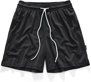 AIMPACT 7" Mens Mesh Shorts Athletic Basketball Shorts Double Layer Gym Workout Shorts with Pocket Drawstring Breathable
