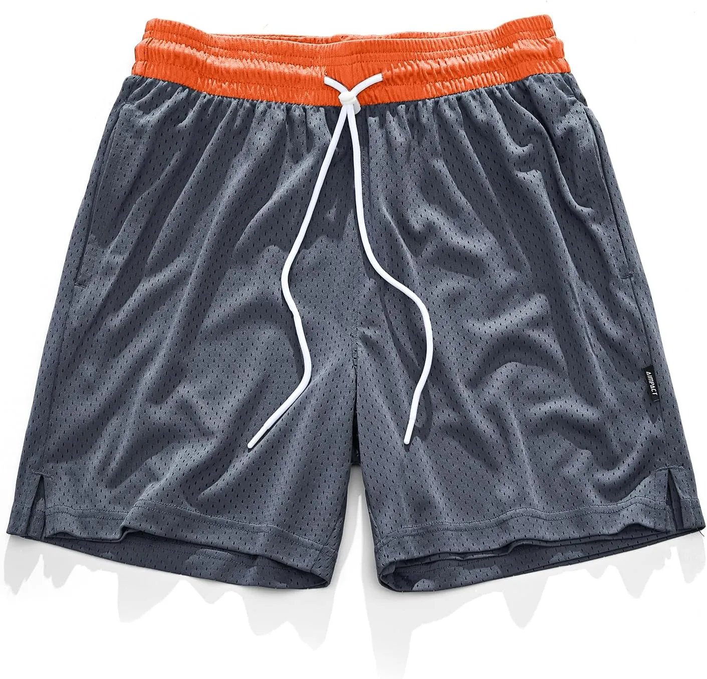 AIMPACT 7" Mens Mesh Shorts Athletic Basketball Shorts Double Layer Gym Workout Shorts with Pocket Drawstring Breathable