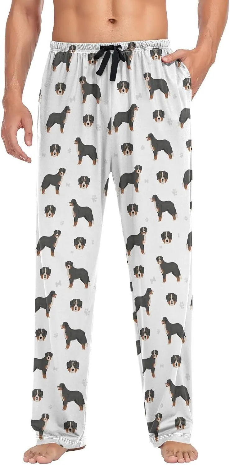 Bernese Mountain Dog Pattern Men's Pajama Pants Sleepwear Lounge Pajama Bottoms