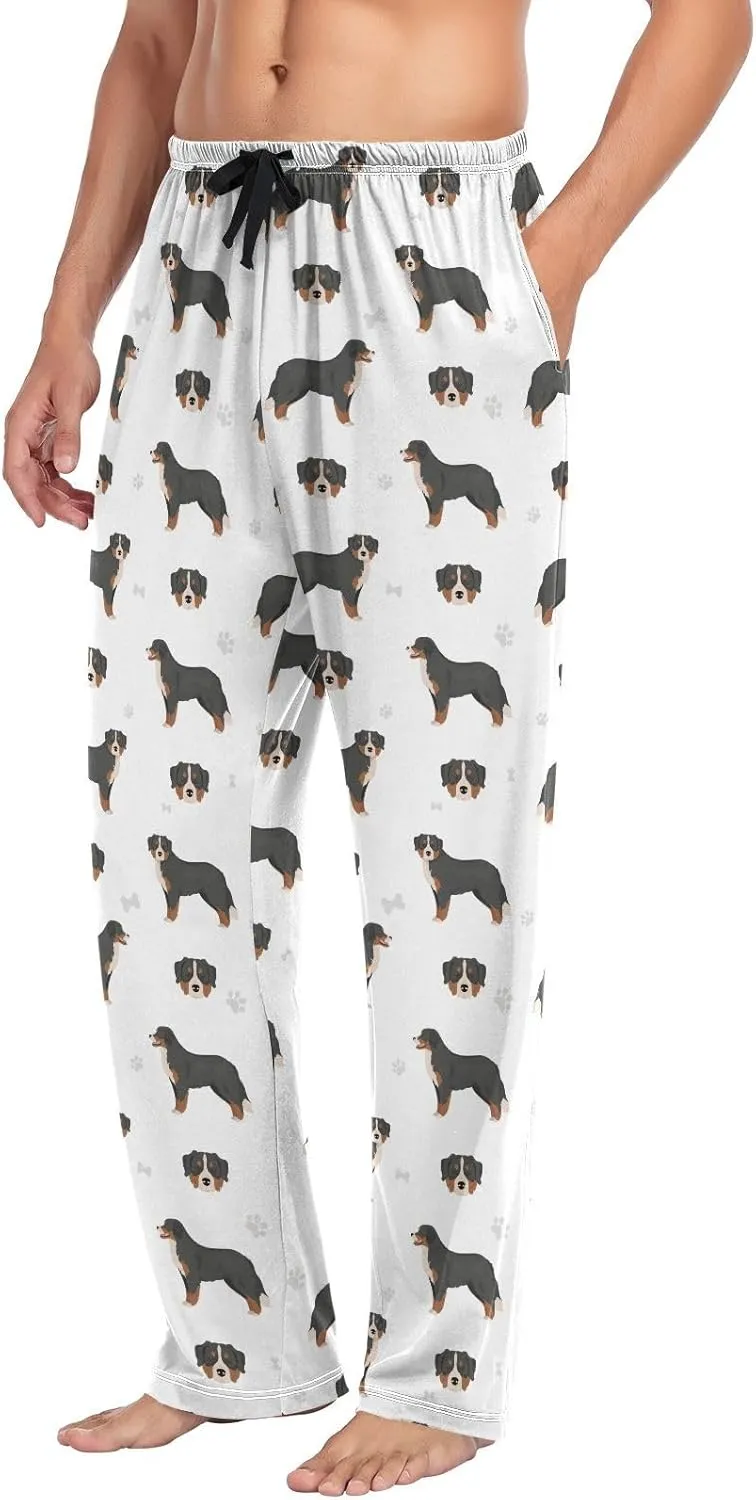 Bernese Mountain Dog Pattern Men's Pajama Pants Sleepwear Lounge Pajama Bottoms