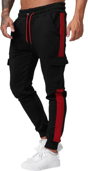 Big and Tall Cargo Pants for Men Sweatpants for Men with Pockets Men's Athletic Running Sport Jogger Pants Drawstring