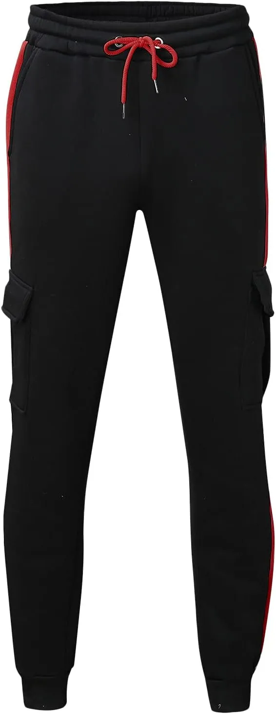 Big and Tall Cargo Pants for Men Sweatpants for Men with Pockets Men's Athletic Running Sport Jogger Pants Drawstring