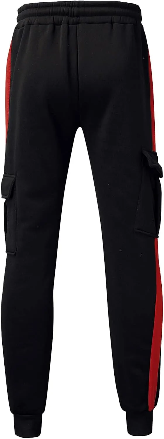 Big and Tall Cargo Pants for Men Sweatpants for Men with Pockets Men's Athletic Running Sport Jogger Pants Drawstring