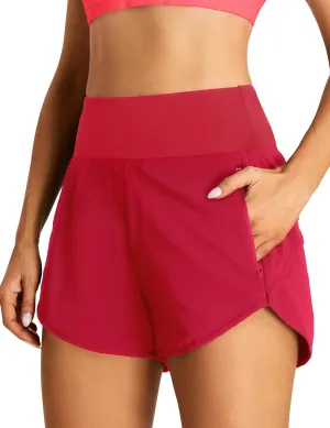 BMJL Women's Athletic Shorts Running High Waisted Shorts Pocket Sporty Workout Shorts Quick Dry Gym Shorts Pants