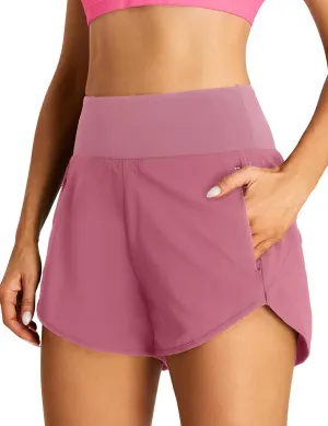 BMJL Women's Athletic Shorts Running High Waisted Shorts Pocket Sporty Workout Shorts Quick Dry Gym Shorts Pants