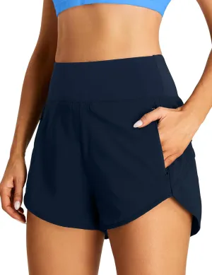 BMJL Women's Athletic Shorts Running High Waisted Shorts Pocket Sporty Workout Shorts Quick Dry Gym Shorts Pants