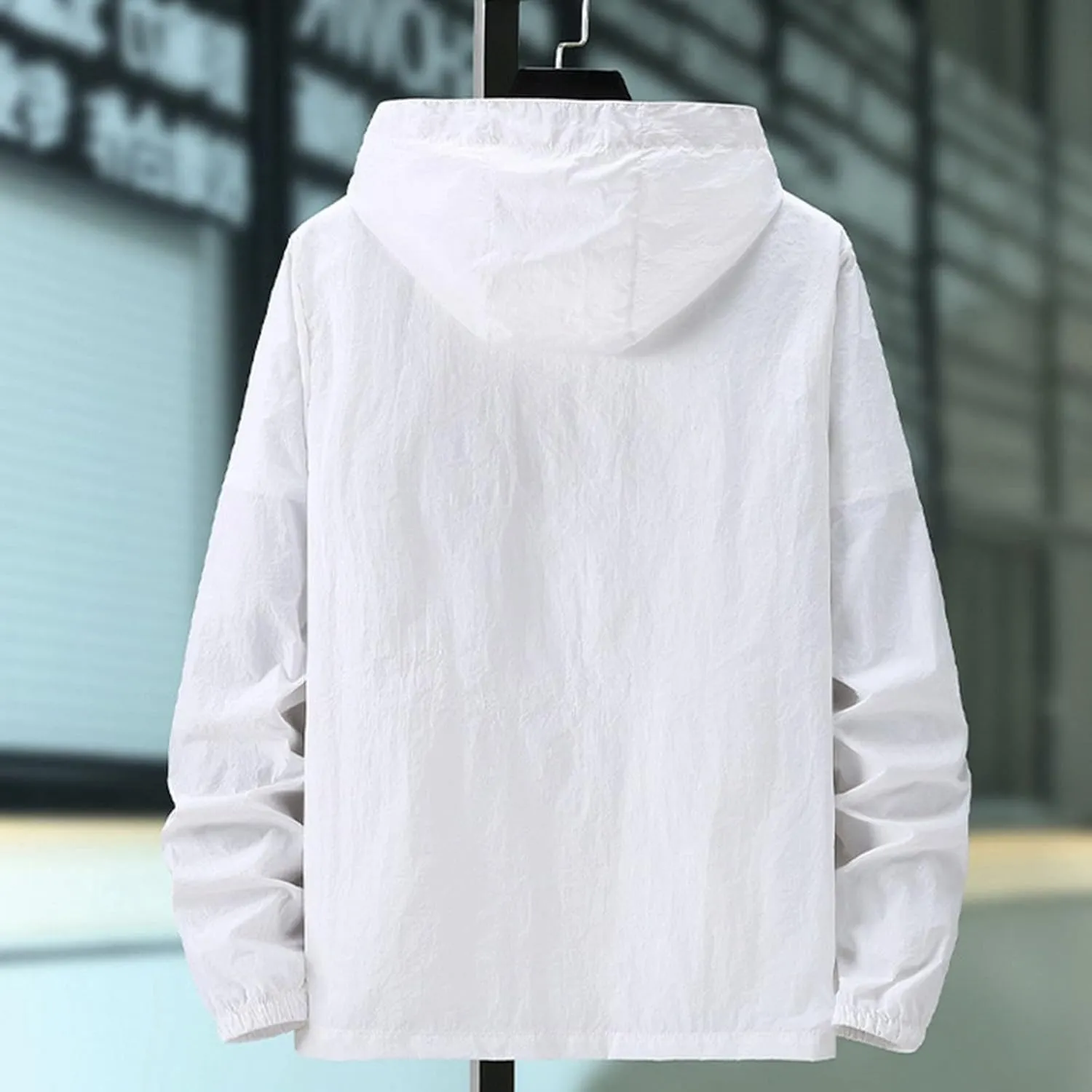 Bomber Jacket Men, Mens Hip Hop Streetwear Windbreaker Jacket Lightweight Casual Outdoor Bomber Jacket Coat with Hood