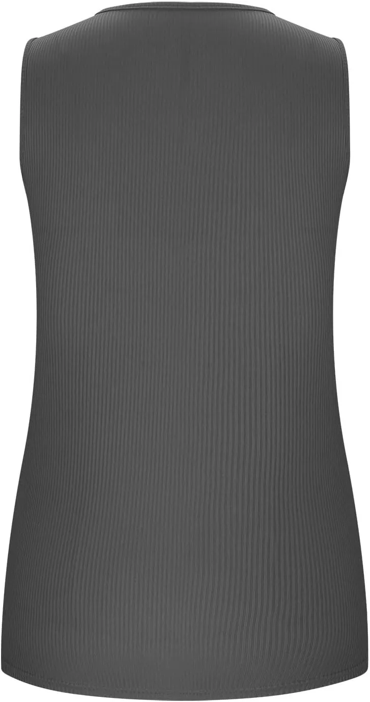Built in Bra Tank Tops for Women Workout Casual Sleeveless Top Slim Fit V Neck Gym Cami Clothes 2025