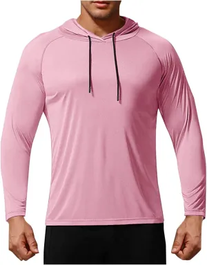 Cambkatl Men's Sun Protection Hoodies, Pullover Casual Long Sleeve Outdoor Summer Sunscreen Fishing Shirts