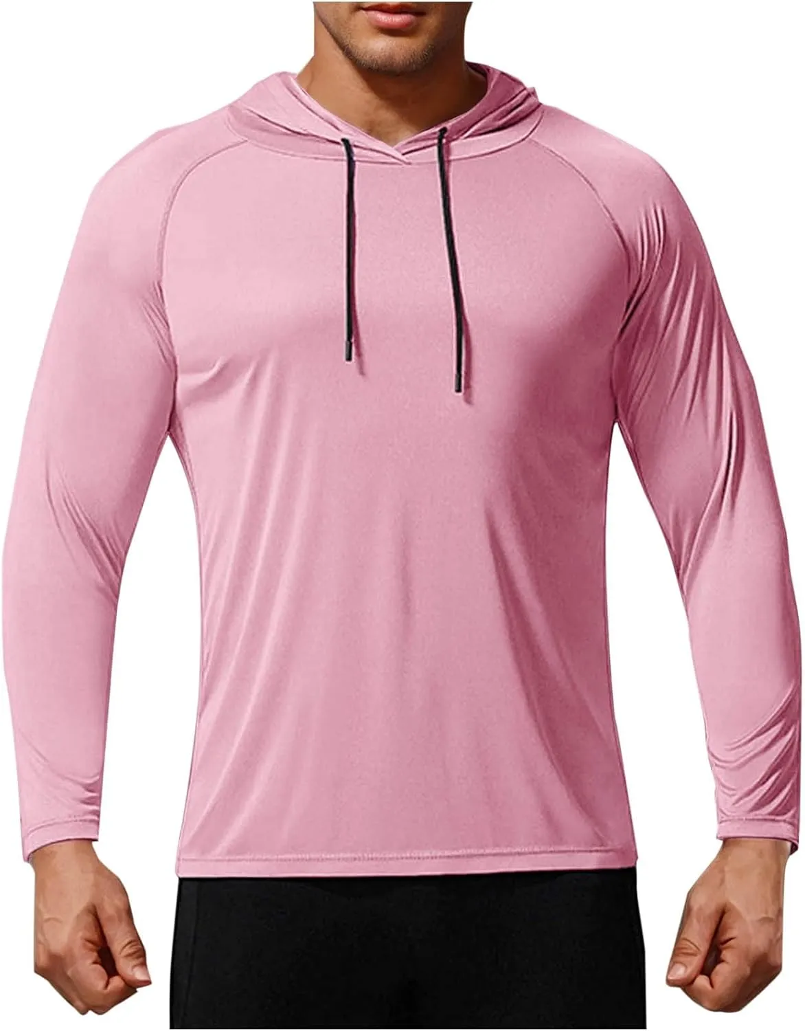 Cambkatl Men's Sun Protection Hoodies, Pullover Casual Long Sleeve Outdoor Summer Sunscreen Fishing Shirts