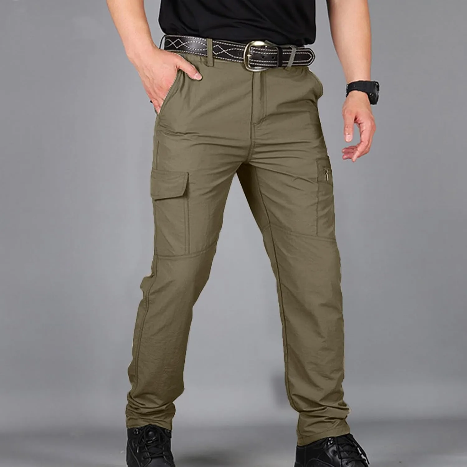 Cargo Pants for Men Lightweight Stretch Hiking Pants Military Cargo Work Pants Ripstop Tactical Waterproof Pants