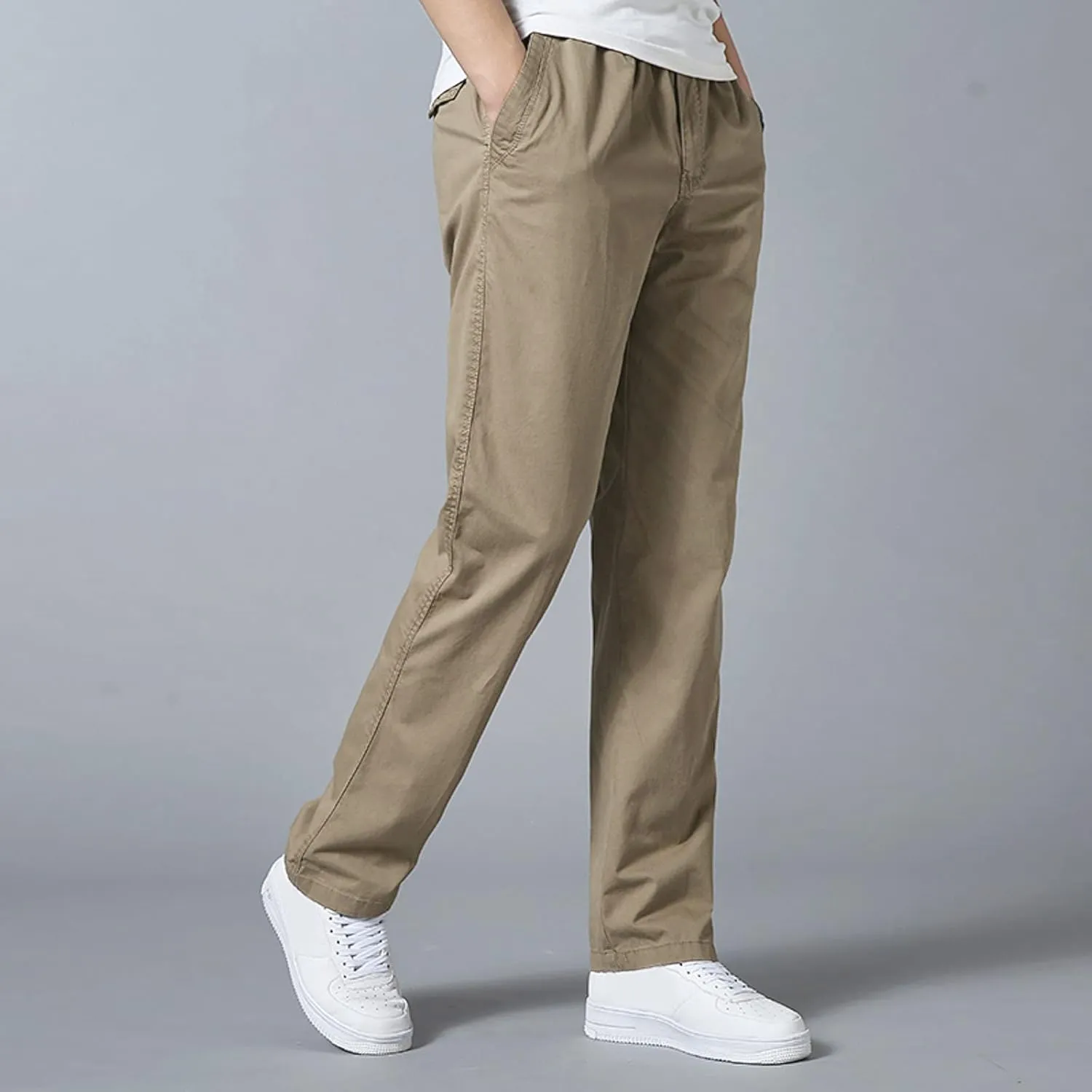 Cargo Pants for Men Relaxed Fit Elastic Bottom Men's Sports Fleece Jogger Pants Sweatpant for Men with Pockets Jogger