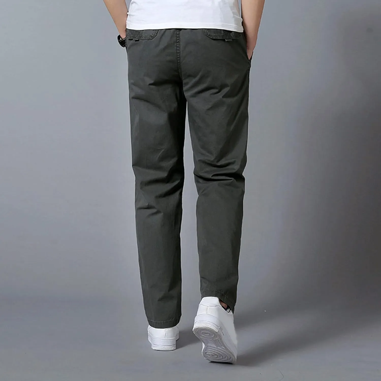 Cargo Pants for Men Relaxed Fit Elastic Bottom Men's Sports Fleece Jogger Pants Sweatpant for Men with Pockets Jogger