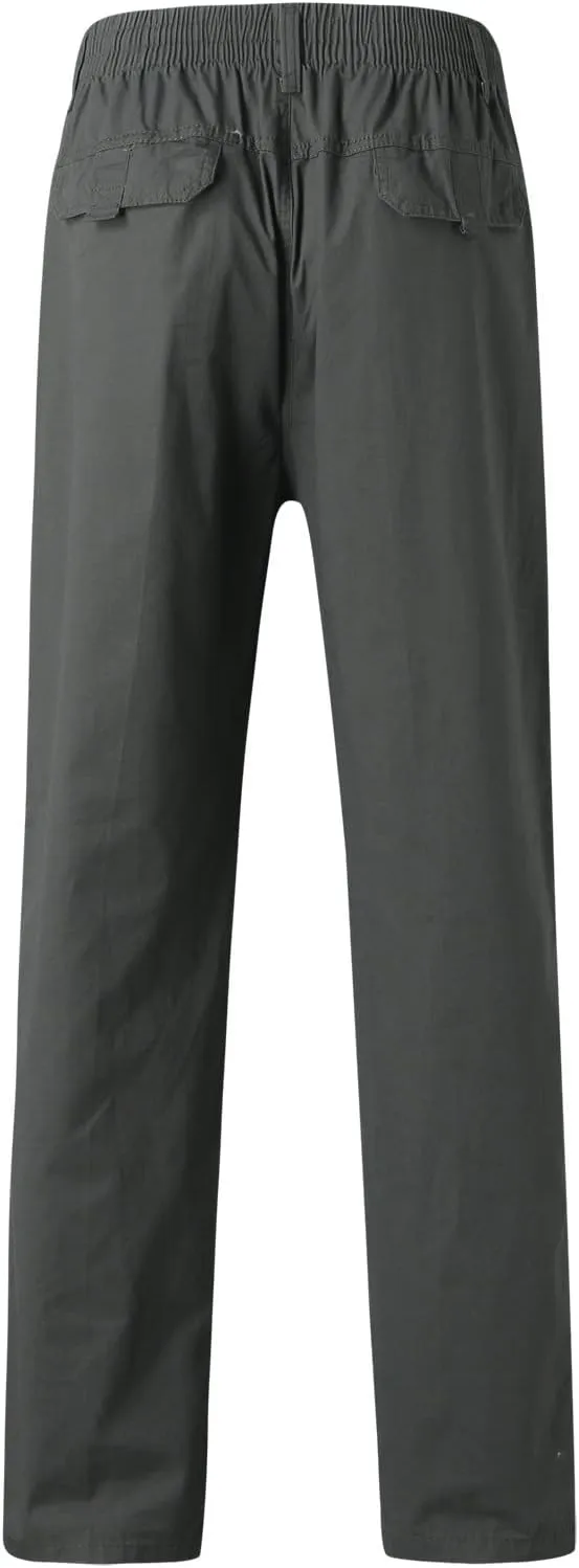 Cargo Pants for Men Relaxed Fit Elastic Bottom Men's Sports Fleece Jogger Pants Sweatpant for Men with Pockets Jogger