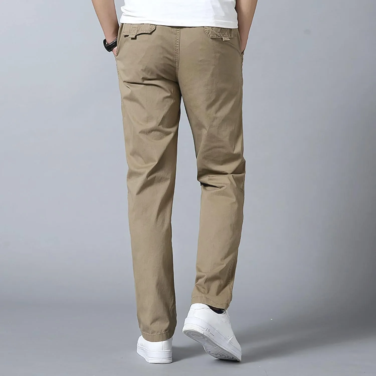 Cargo Pants for Men Relaxed Fit Elastic Bottom Men's Sports Fleece Jogger Pants Sweatpant for Men with Pockets Jogger