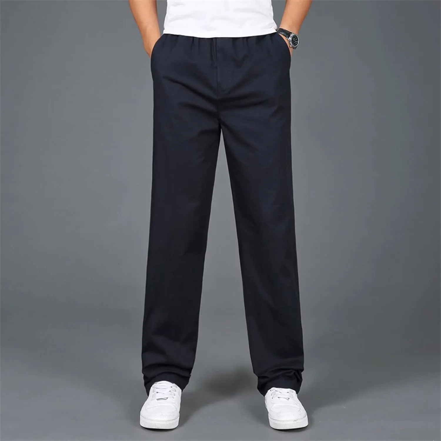 Cargo Pants for Men Relaxed Fit for Men with Pockets for Workout Jogging Running Men's Heavyweight Sweatpants Fleece