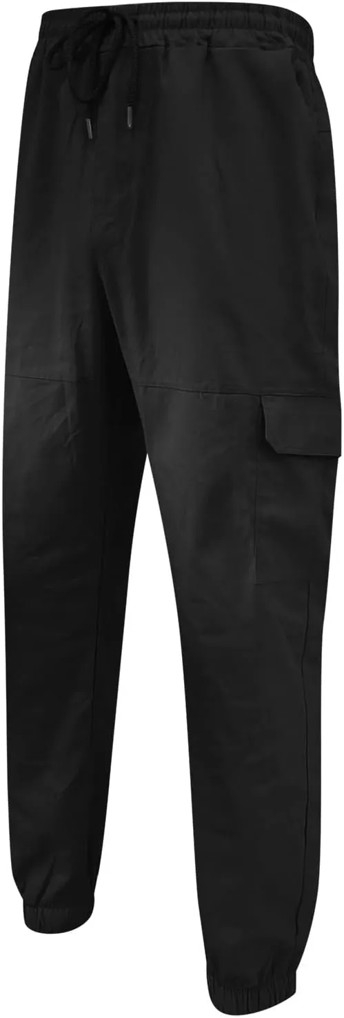 Cargo Pants for Men Relaxed Fit Mens Cargo Pants with Pockets Open Bottom Athletic Pants for Workout Running Training