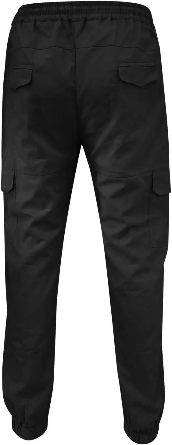 Cargo Pants for Men Relaxed Fit Mens Cargo Pants with Pockets Open Bottom Athletic Pants for Workout Running Training