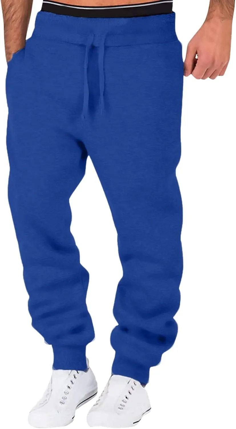 Cargo Pants for Men Relaxed Fit Pant Mens Cotton Linen Pants Loose Casual Lightweight Elastic Waist Drawstring Beach