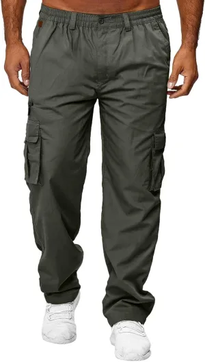 Cargo Pants for Men Relaxed Fit Pants Sports Sweats Casual Trousers Heavyweight Fleece Sweatpants with Pockets Men's