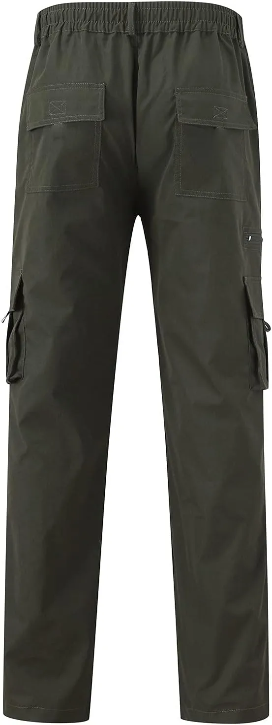 Cargo Pants for Men Relaxed Fit Pants Sports Sweats Casual Trousers Heavyweight Fleece Sweatpants with Pockets Men's