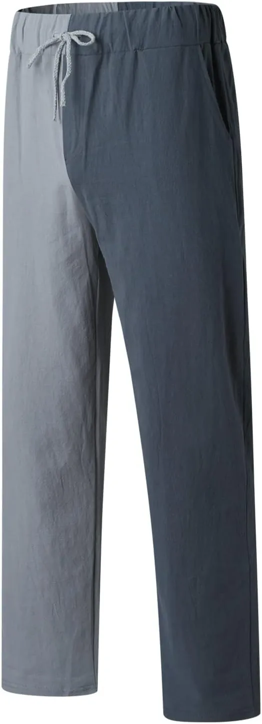 Cargo Pants for Men Relaxed Fit Pants Thin Straight Leg Trousers Lightweight Multi-Pocket Men's Casual Cargo Pants