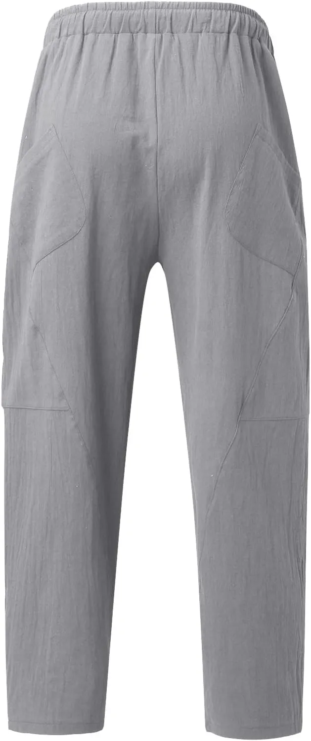 Cargo Pants for Men Relaxed Fit Pockets Men Splicing Printed Overalls Casual Pocket Sport Work Casual Trouser Pants