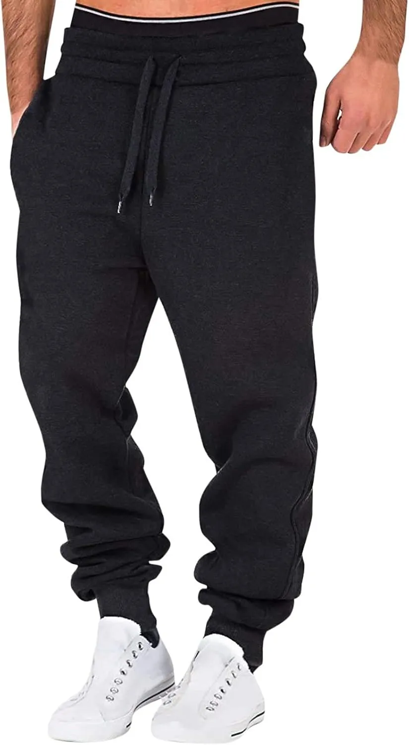 Cargo Pants for Men Relaxed Fit Sweatpants for Men Pants Casual Rope Loose Heavyweight Loose Sports Trousers Pockets