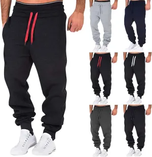Cargo Pants for Men Relaxed Fit Sweatpants for Men Pants Casual Rope Loose Heavyweight Loose Sports Trousers Pockets