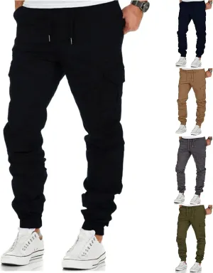 Cargo Pants for Men Relaxed Fit Sweatpants Stretch Elastic Running Athletic Cargo Sports Sweatpants for Men Men Pants