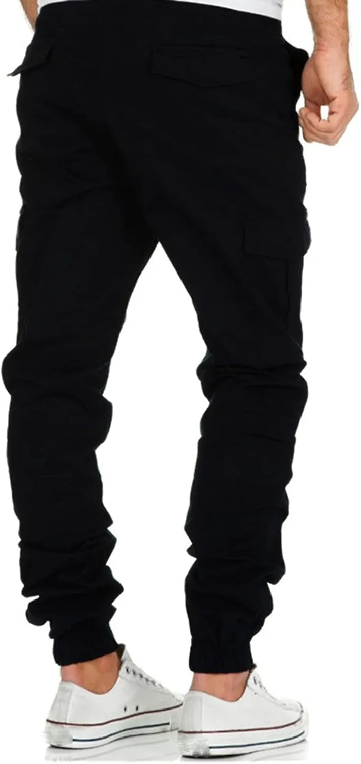 Cargo Pants for Men Relaxed Fit Sweatpants Stretch Elastic Running Athletic Cargo Sports Sweatpants for Men Men Pants
