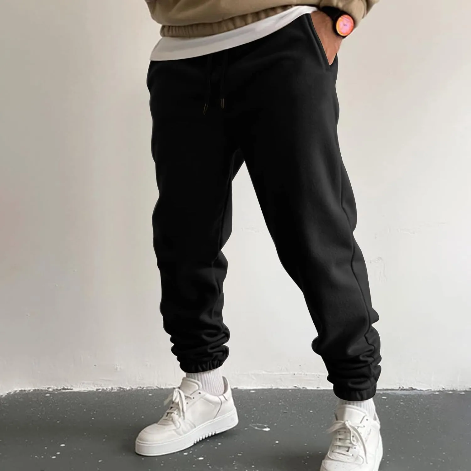 Cargo Sweatpants for Men Mens Lounge Pants Men's Slim Fit Gym Running Workout Pants Athletic Drawstring Jogger Pants