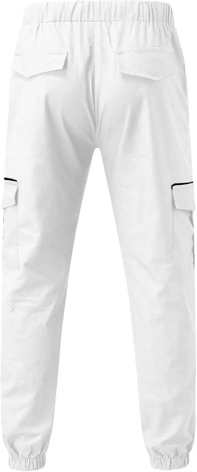 Cargo Sweatpants for Men Mens Lounge Pants Stretch Pant Mens Linen Loose Casual Lightweight Elastic Waist Yoga Beach