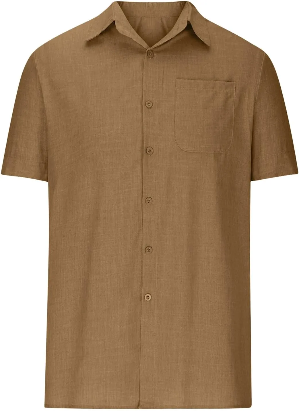 Cathalem Men's Linen Shirts Casual Button Down Short Sleeve Summer Beach Shirt Hawaiian Vacation Shirts Mens Summer Shirts