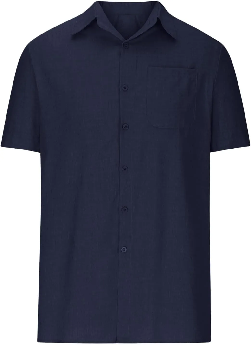 Cathalem Men's Linen Shirts Casual Button Down Short Sleeve Summer Beach Shirt Hawaiian Vacation Shirts Mens Summer Shirts