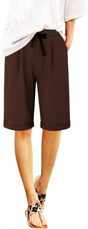 Cotton Linen Shorts Women's Athletic Shorts Causal Lightweight Quick Drying Shorts high Waisted Athletic Shorts Women