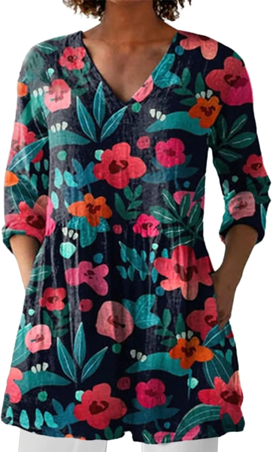 Cotton Linen Tops Womens Summer Fashion Button Up Sunscreen Rolled Long Sleeve Beach Vacation Lightweight Tees