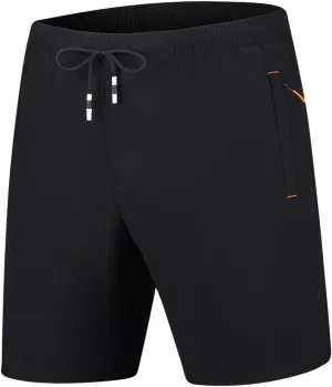 Dgoopd Mens Shorts Casual Quick Dry Shorts Workout Athletic Hiking Shorts Lightweight Running Shorts with Zipper Pockets