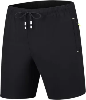 Dgoopd Mens Shorts Casual Quick Dry Shorts Workout Athletic Hiking Shorts Lightweight Running Shorts with Zipper Pockets