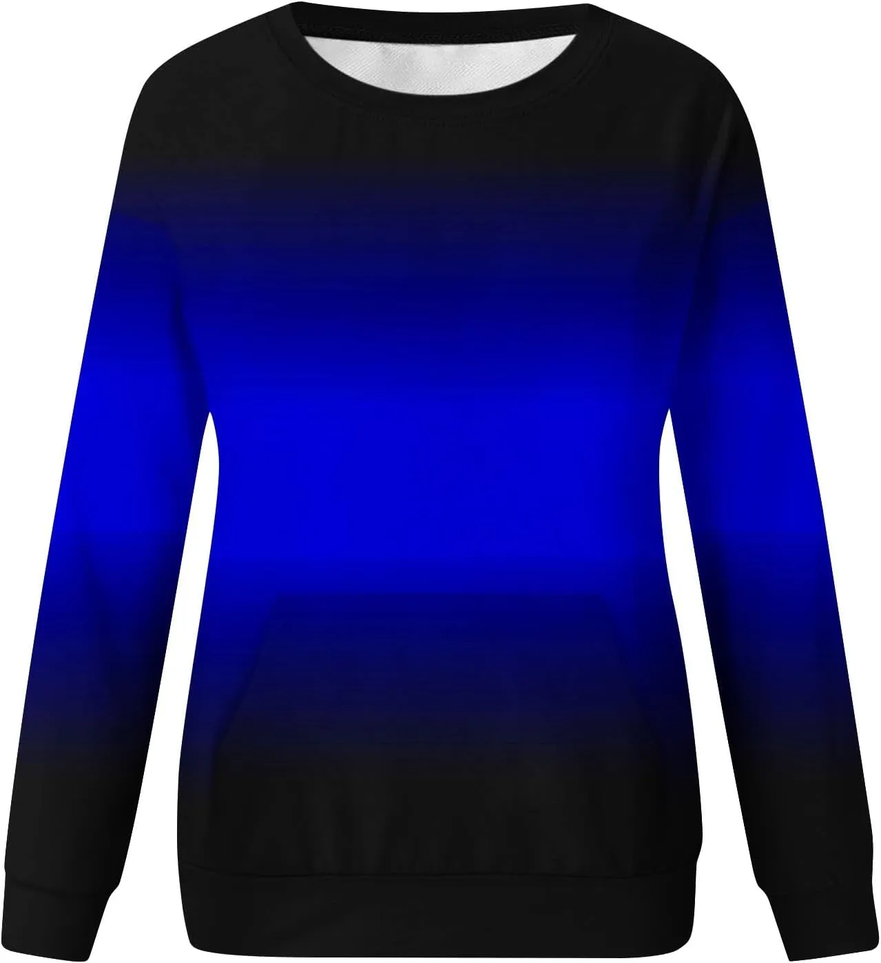 Firzero Crewneck Sweatshirts Women Cute Tie Dye Gradient Pullover Tops Loose Long Sleeve Oversized Sweatshirt