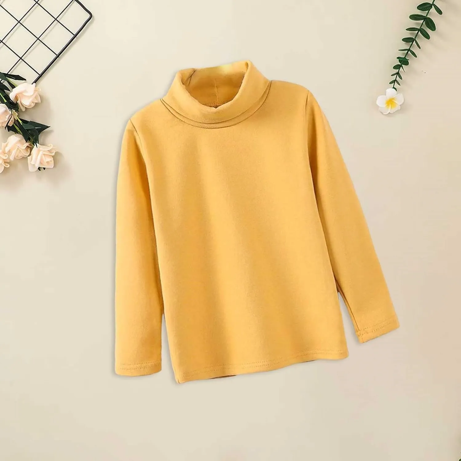 Girls Boys Long Sleeve Crewneck T-Shirt Tee Toddler Turtleneck Cotton Basic Warm Tops Shirts 28 Years
