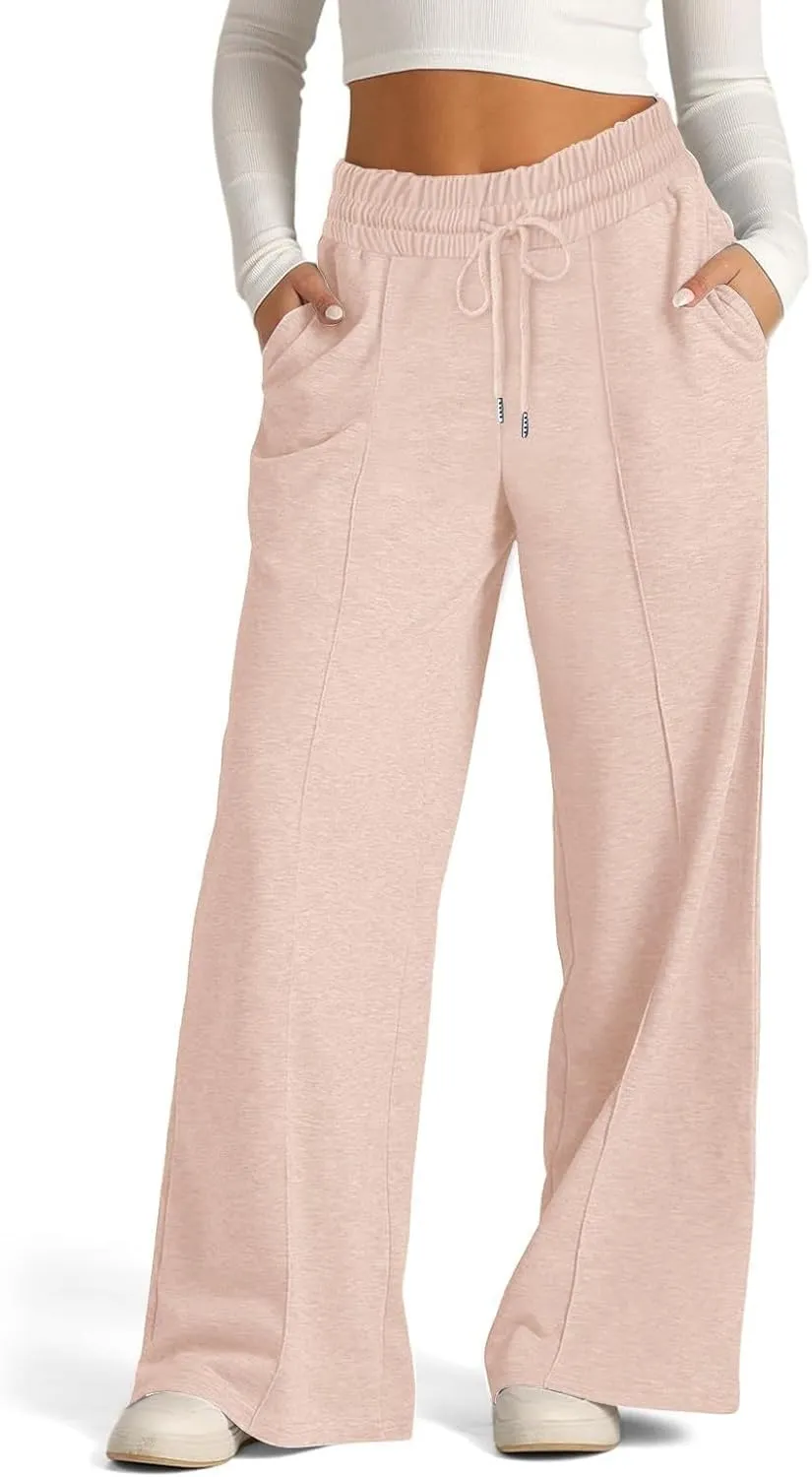 Girls High Waisted Uniform Capri Pants Kids Wide Leg Pant Trouser Drawstring Straight Clothes Cropped Baggy Trouser