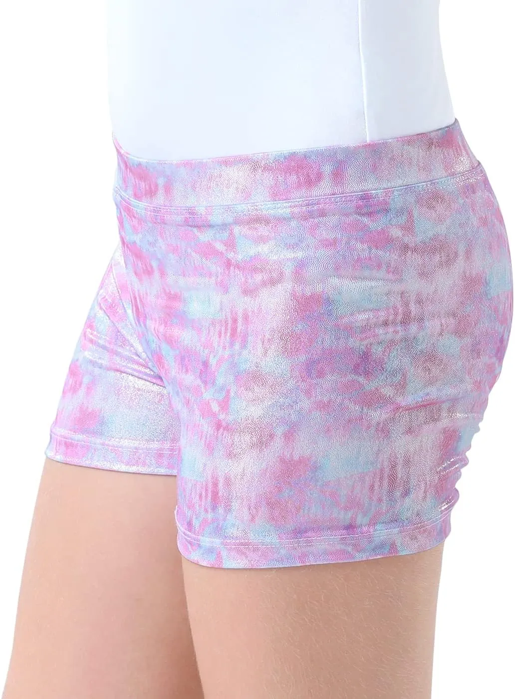 HDE Gymnastics Shorts for Girls Dance Short Glitter Sparkle Tumbling Bottoms