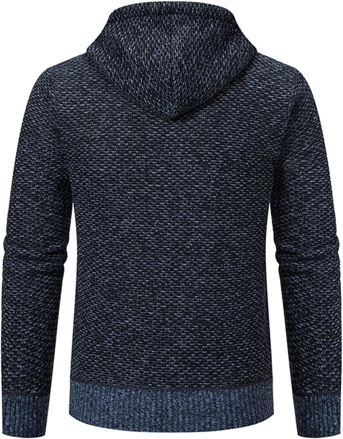 Hoodies for Men Zip up Casual Long Sleeve Fleece Lined Knit Cardigan Sweater Lightweight Jacket with Pockets