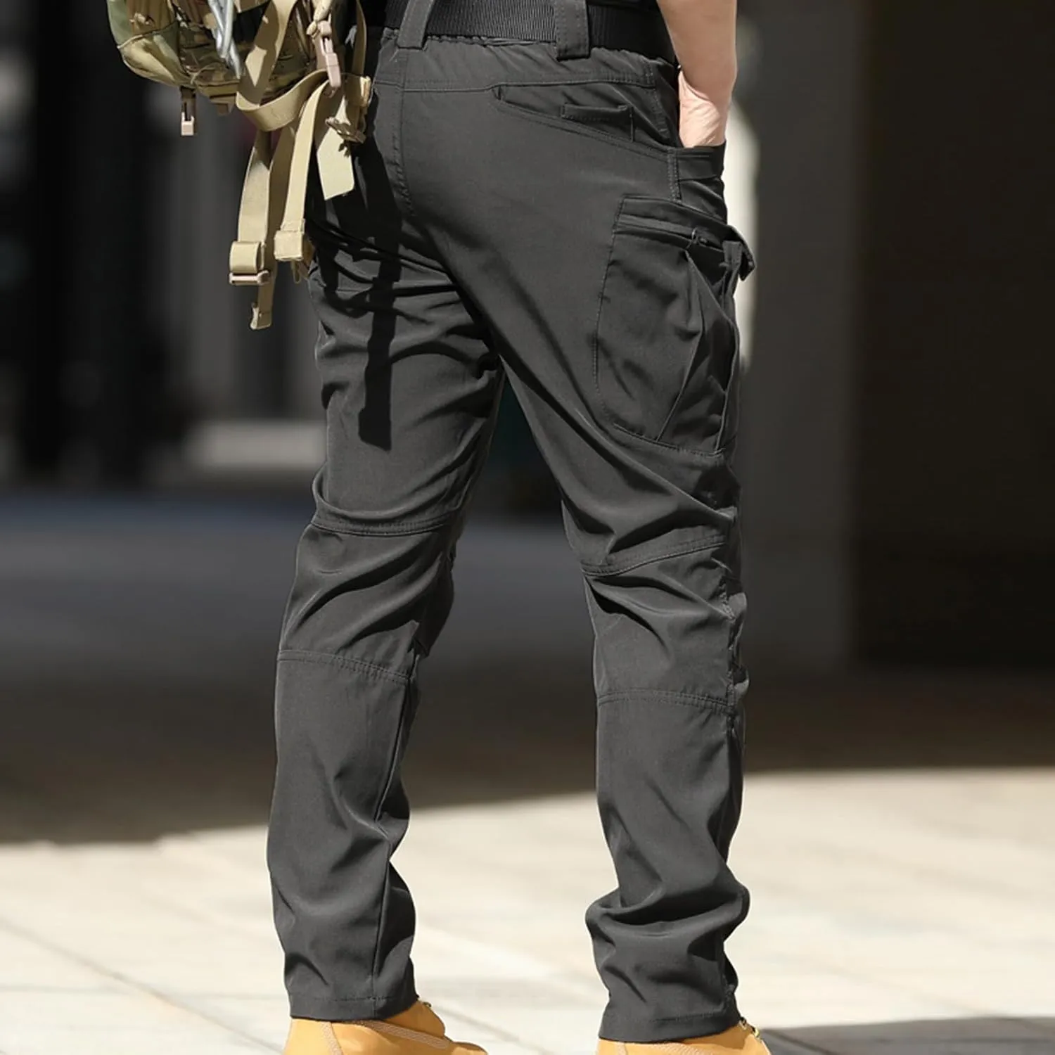Hulpvktsgiq Cargo Pants Mens Slim Fit Multi Pockets Hiking Pants Baggy Cargo Pants Flex Carpenter Pants