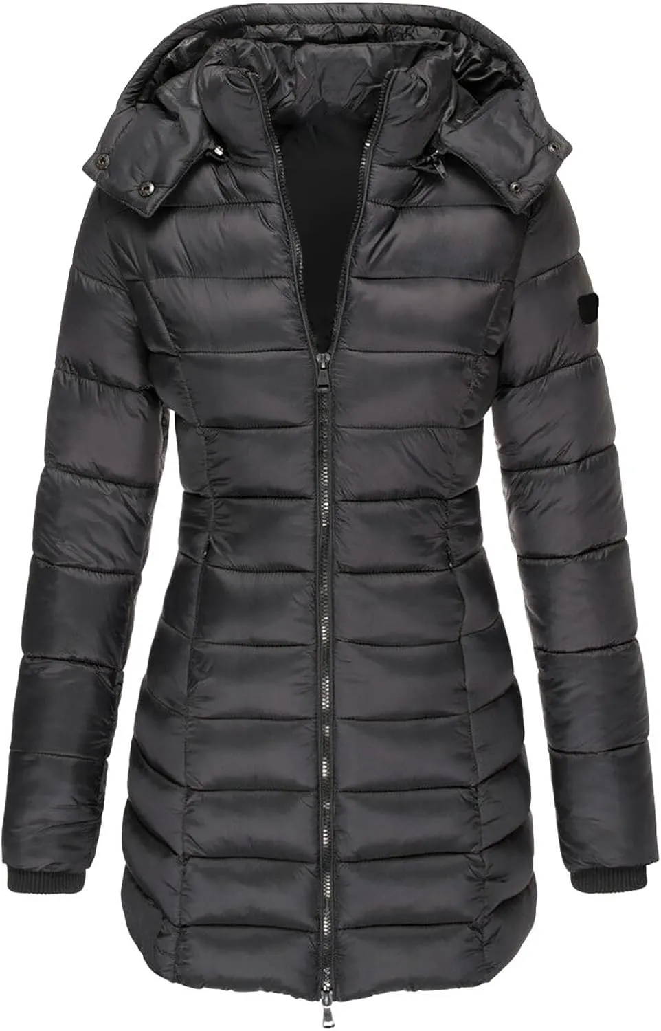 Jackets for Women Zip Up Quilted Puffer Jacket Fleece Lined Parka Oversized Causal Versatile Womens Fashion Hoodie