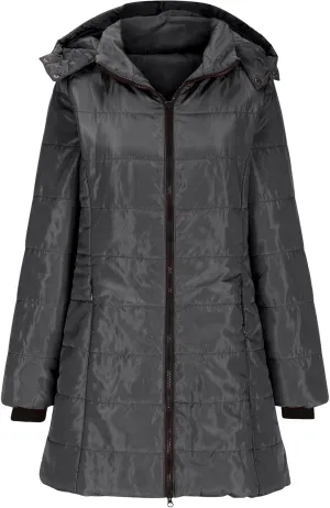 Jackets for Women Zip Up Quilted Puffer Jacket Fleece Lined Parka Oversized Causal Versatile Womens Fashion Hoodie
