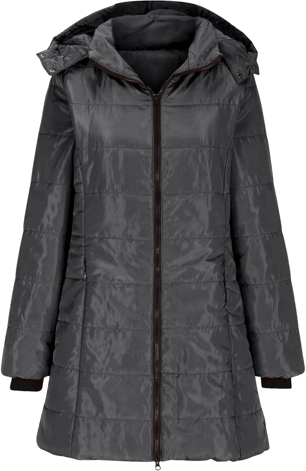 Jackets for Women Zip Up Quilted Puffer Jacket Fleece Lined Parka Oversized Causal Versatile Womens Fashion Hoodie