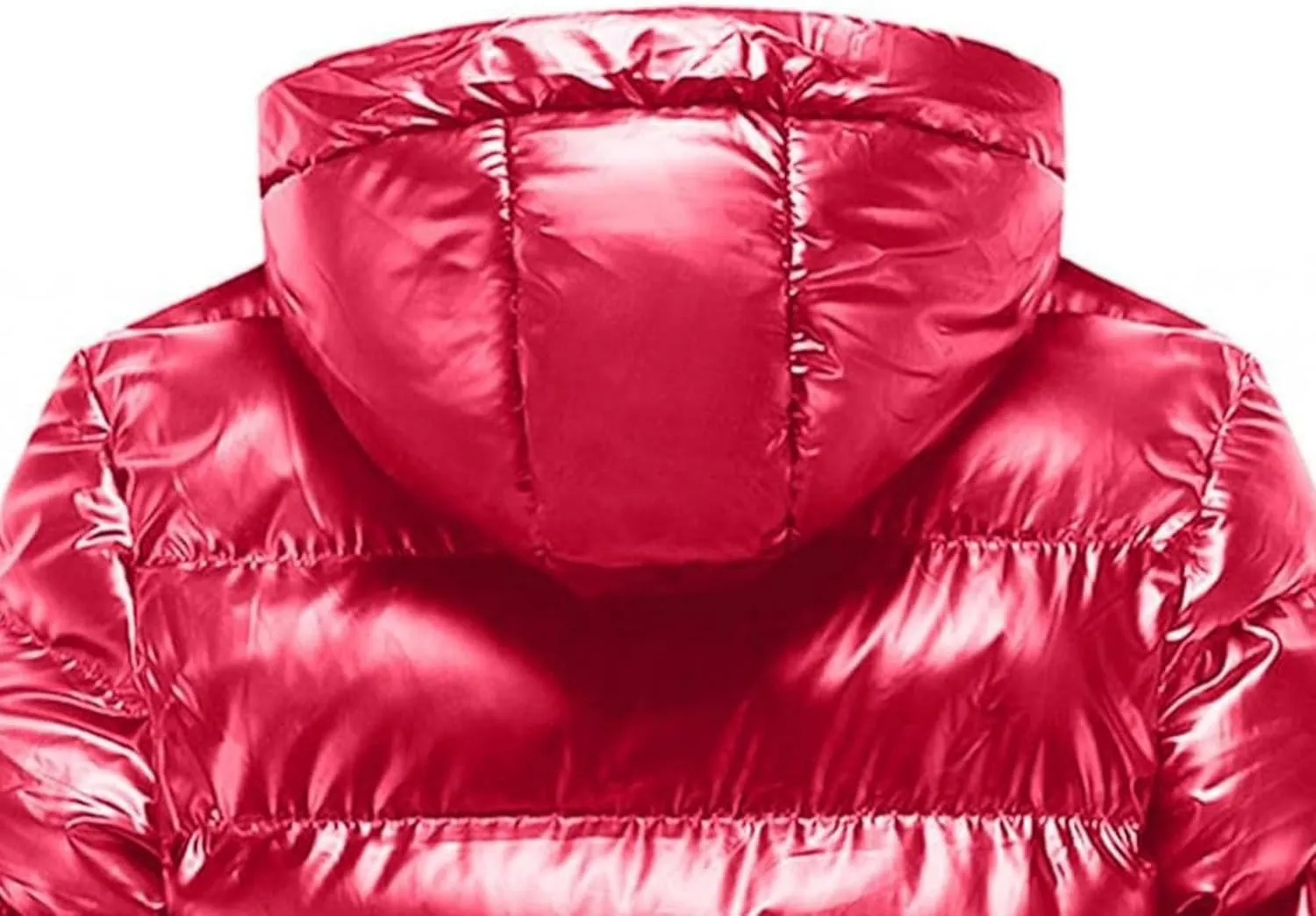 JEsilunmaMY Mens Thermal Shiny Hooded Puffer Jackets Winter Coats Water-Resistant Down Coats Insulated Puffy Padded Coat